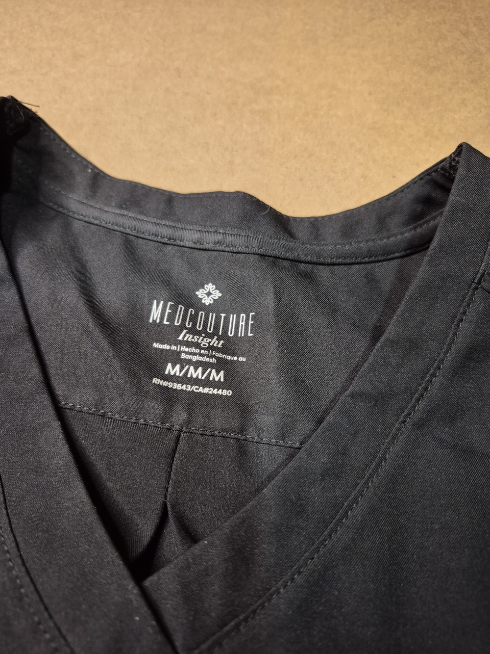 Med Couture Women's Black Scrub Top and Pants Set - Picture 11 of 12